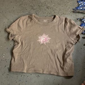 cotton on brown chop tee size medium